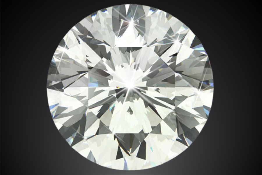 Round Brilliant Cut Diamond on a dark background